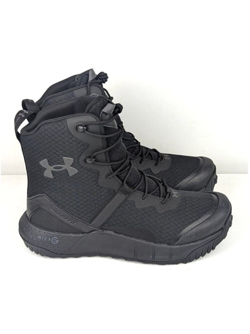 Men's 10 - Under Armour Micro G Valsetz Mid Tactical Boots Black - 3023743-001